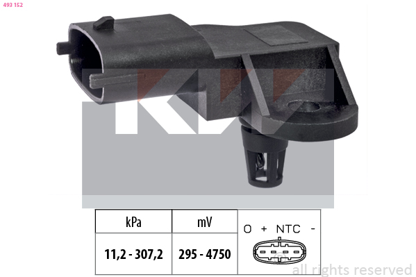 Uitlaatgasdruk sensor KW 493 152