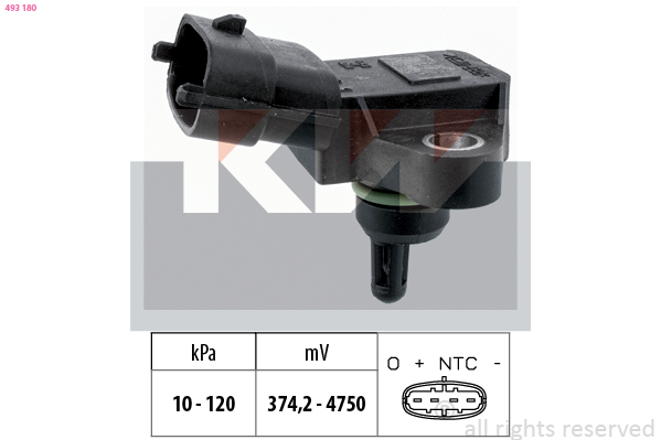 MAP sensor KW 493 180