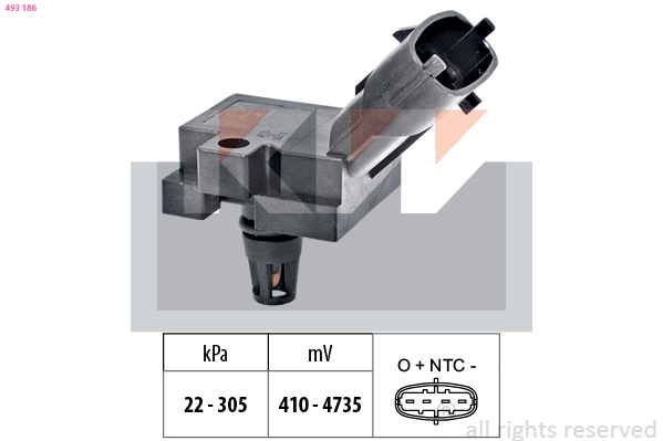 Uitlaatgasdruk sensor KW 493 186