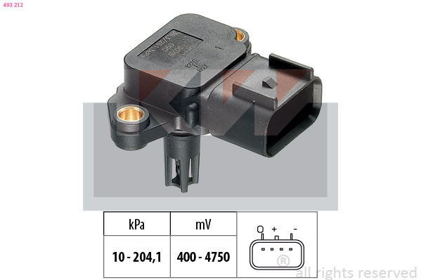 MAP sensor KW 493 212