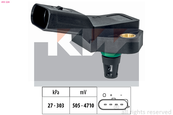 Uitlaatgasdruk sensor KW 493 228