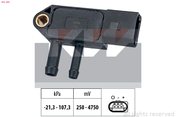 Uitlaatgasdruk sensor KW 493 266