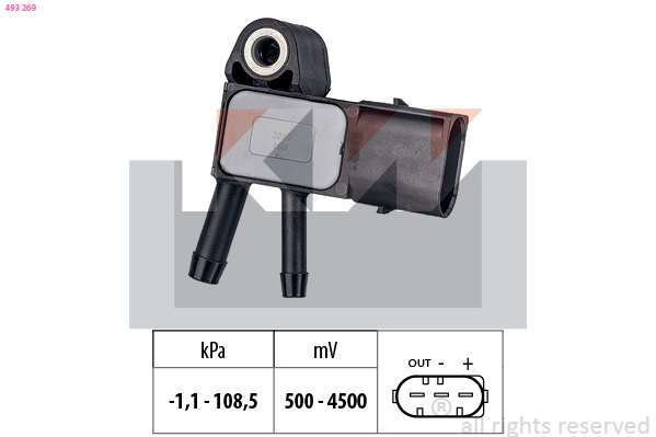 Uitlaatgasdruk sensor KW 493 269