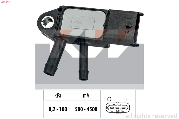 Uitlaatgasdruk sensor KW 493 291