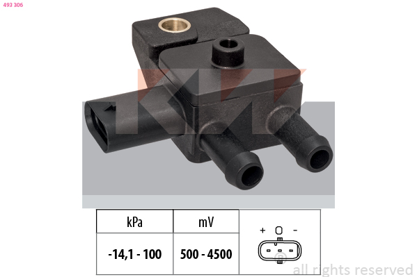 Uitlaatgasdruk sensor KW 493 306