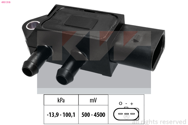 Uitlaatgasdruk sensor KW 493 318