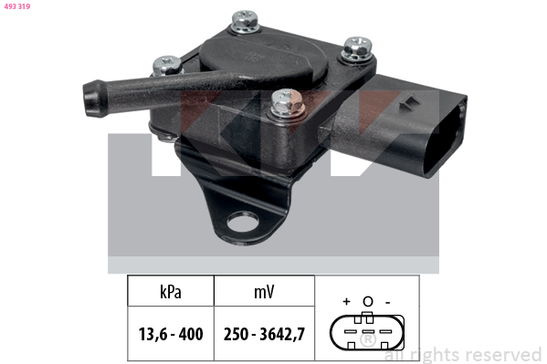 Uitlaatgasdruk sensor KW 493 319