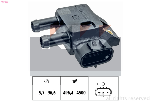 Uitlaatgasdruk sensor KW 493 333