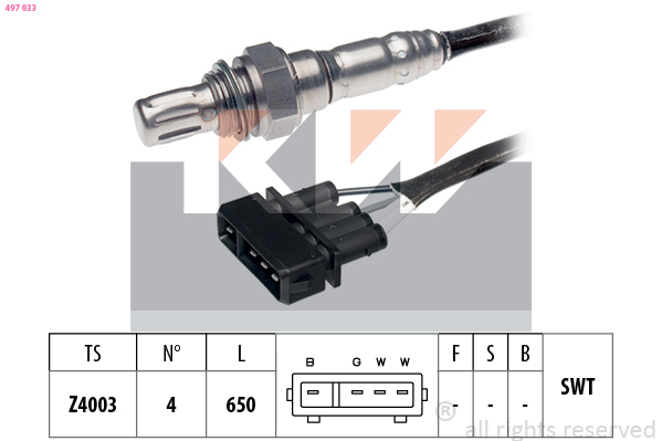 Lambda-sonde KW 497 033