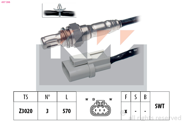 Lambda-sonde KW 497 398