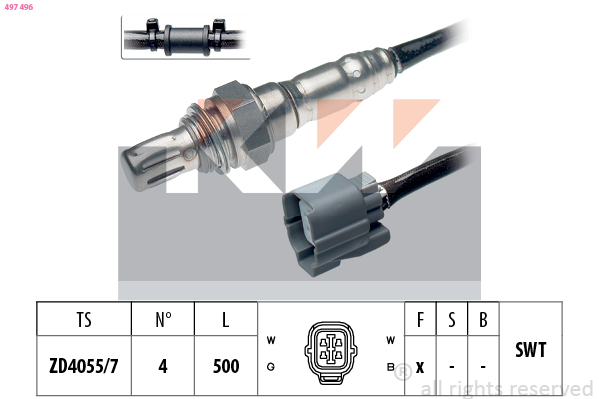 Lambda-sonde KW 497 496