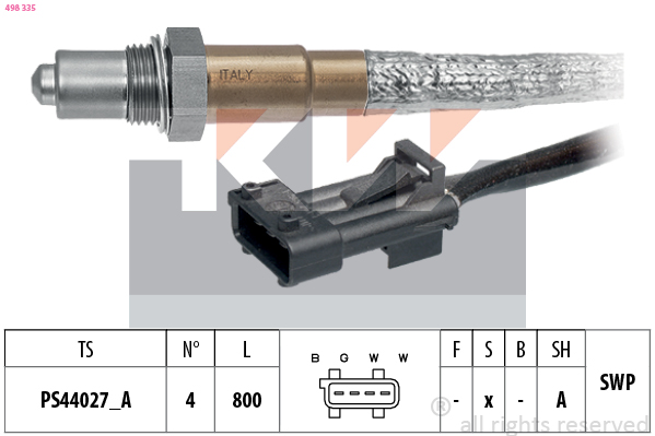 Lambda-sonde KW 498 335