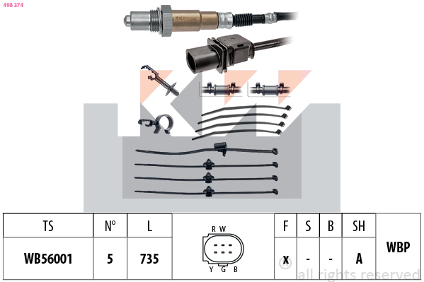 Lambda-sonde KW 498 374