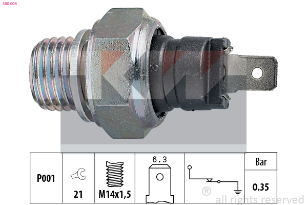 Oliedrukschakelaar KW 500 006