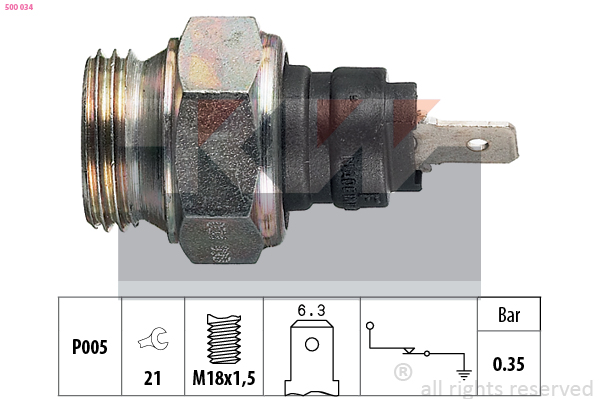 Oliedrukschakelaar KW 500 034