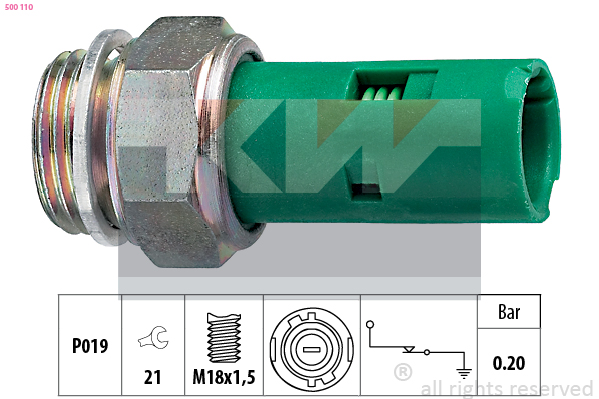 Oliedrukschakelaar KW 500 110