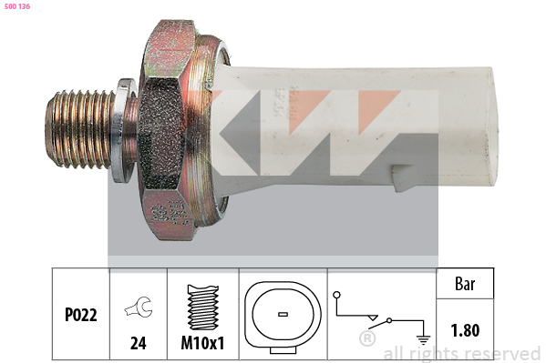 Oliedrukschakelaar KW 500 136