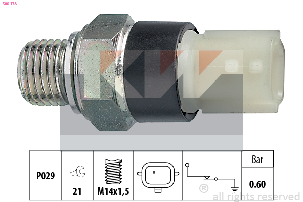 Oliedrukschakelaar KW 500 178