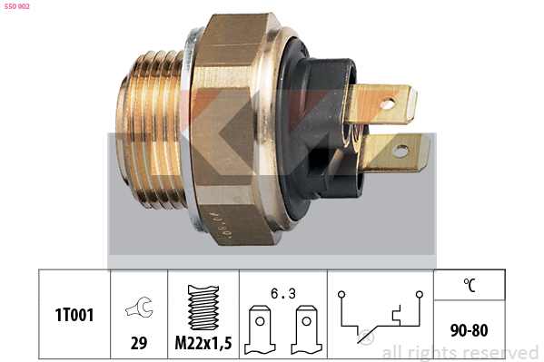 Temperatuurschakelaar KW 550 002
