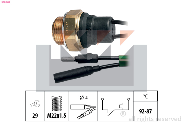 Temperatuurschakelaar KW 550 009