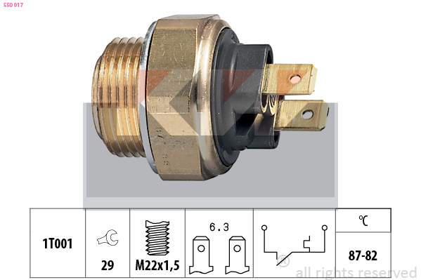 Temperatuurschakelaar KW 550 017