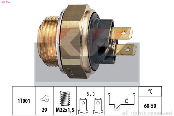 Temperatuurschakelaar KW 550 034