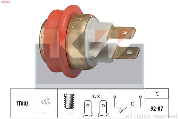 Temperatuurschakelaar KW 550 042