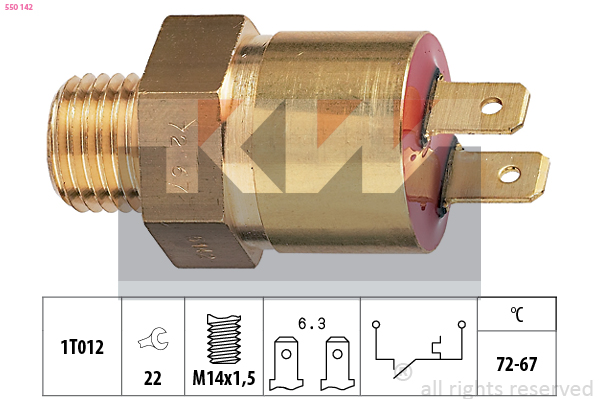 Temperatuurschakelaar KW 550 142