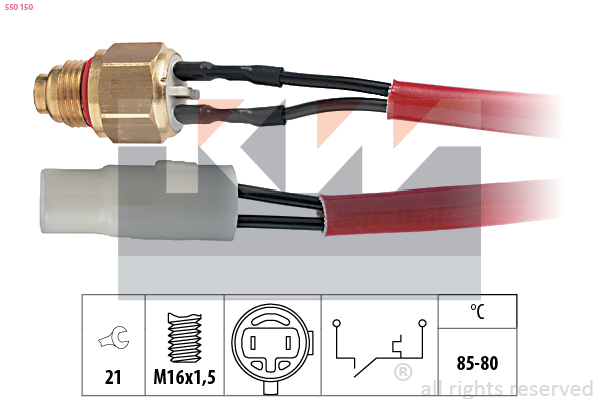 Temperatuurschakelaar KW 550 150