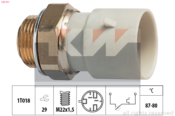 Temperatuurschakelaar KW 550 271