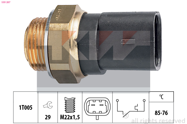 Temperatuurschakelaar KW 550 287