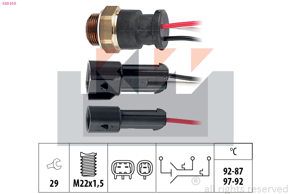 Temperatuurschakelaar KW 550 610