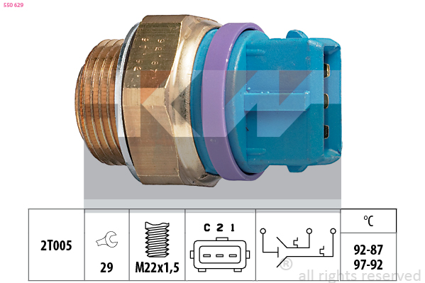 Temperatuurschakelaar KW 550 629