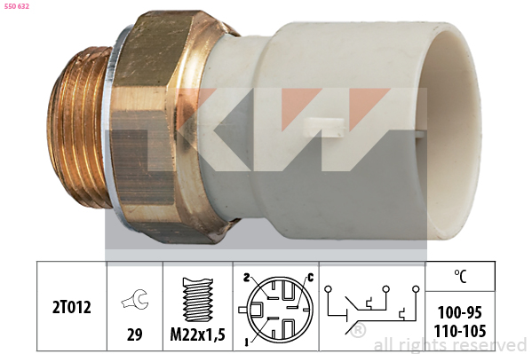 Temperatuurschakelaar KW 550 632