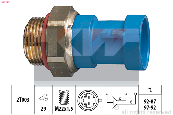 Temperatuurschakelaar KW 550 643