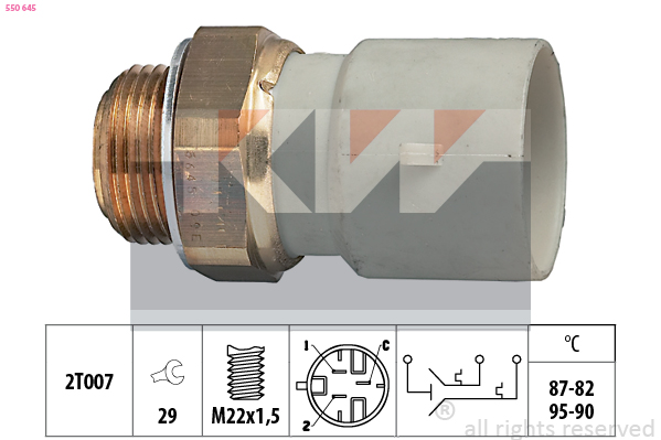 Temperatuurschakelaar KW 550 645