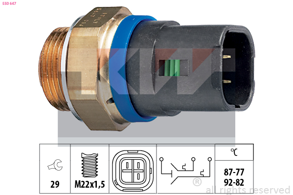 Temperatuurschakelaar KW 550 647
