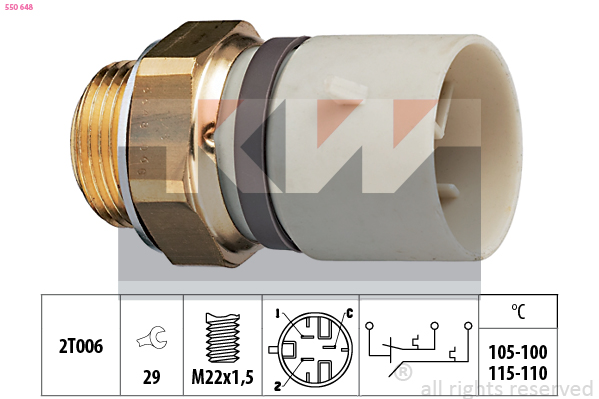 Temperatuurschakelaar KW 550 648