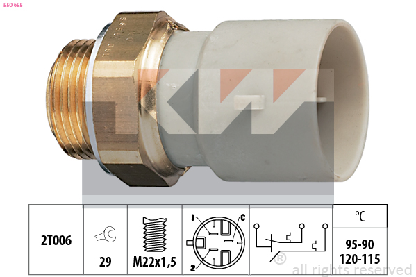 Temperatuurschakelaar KW 550 655