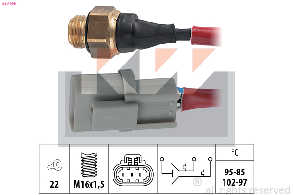 Temperatuurschakelaar KW 550 665