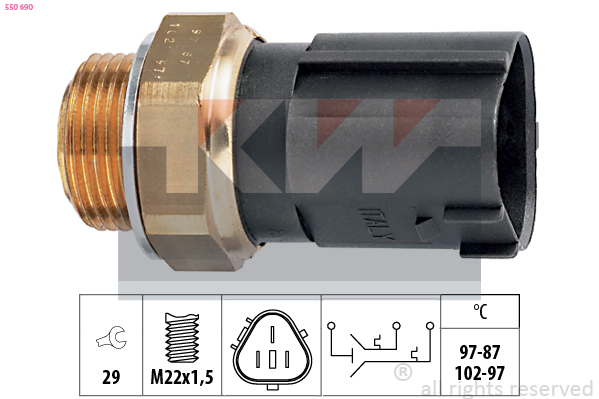 Temperatuurschakelaar KW 550 690