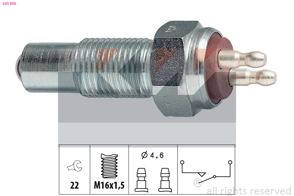 Achteruitrijlichtschakelaar KW 560 006