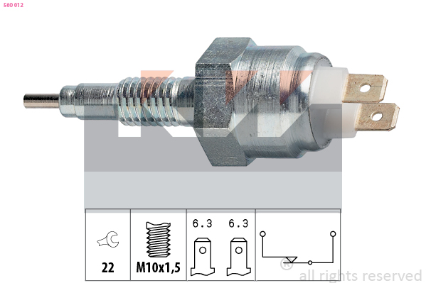 Achteruitrijlichtschakelaar KW 560 012