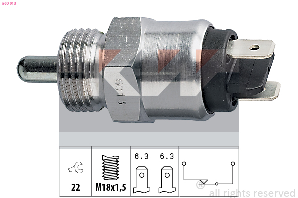 Achteruitrijlichtschakelaar KW 560 013