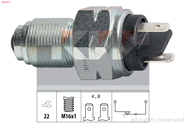 Achteruitrijlichtschakelaar KW 560 017