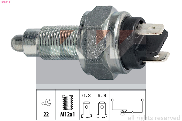 Achteruitrijlichtschakelaar KW 560 019