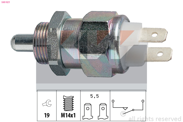 Achteruitrijlichtschakelaar KW 560 021