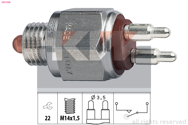 Achteruitrijlichtschakelaar KW 560 036