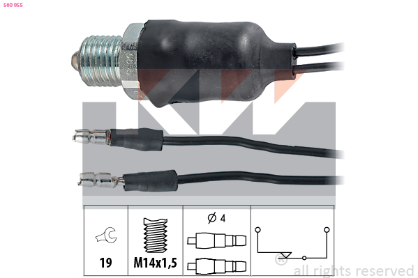 Achteruitrijlichtschakelaar KW 560 055