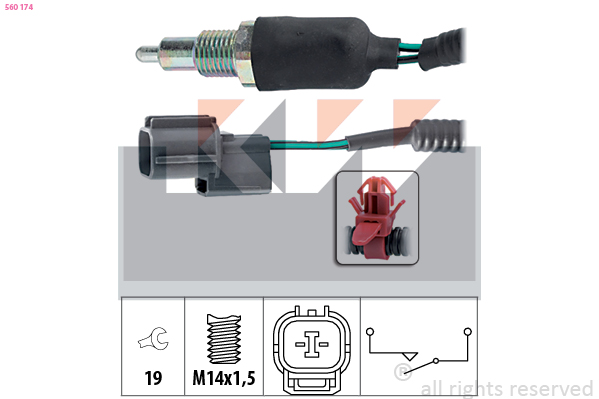 Achteruitrijlichtschakelaar KW 560 174